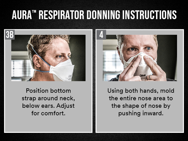 3M™ Aura™ N95 Particulate Respirator, 9205PH-20-DC, Pack of 20 Respirators