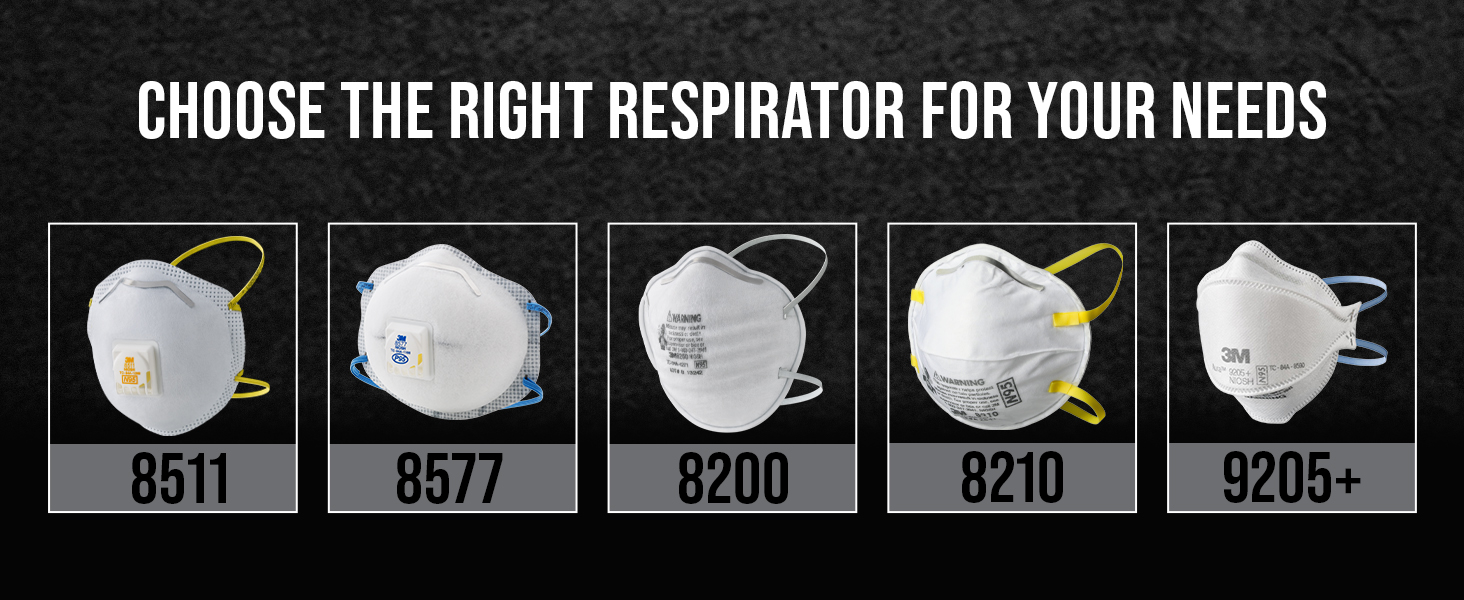 3M Aura Particulate Respirator 9205+, N95, Individually Wrapped, 3 Panel Flat Fold Design Allows for Facial Movements