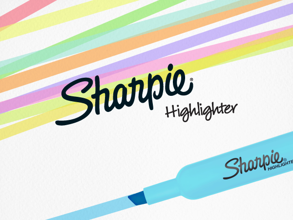 Sharpie S-Note Creative Highlighters, Assorted Pastel Colors, No Bleed, Chisel Tip, 24 Count - Colorful Office Supplies