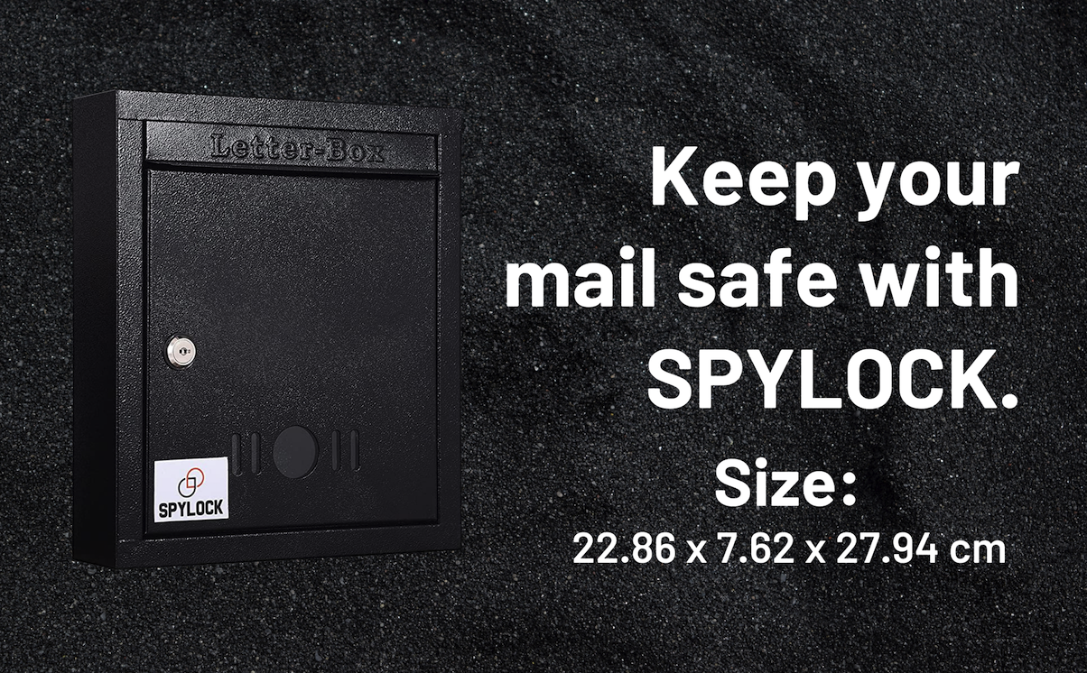 Mail Box Letter Box for Home and Gate Wall Mount Box Black (Size 11 * 9 * 3 inch) Post Box with Key Lock for Home Gate Office Apartment Society Use |