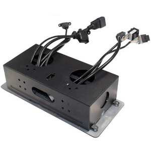 COOLCOLD 10 Module, Hydraulic 8 Cables Cubby Metal, Conference Table Connectivity Solutions, Flip-Top Hidden Desk Module Pop Up Box with HDMI, VGA, Audio, LAN, Power & USB Port (Black) -1 Yr Warranty