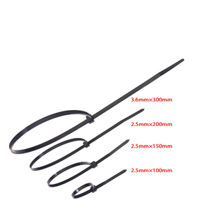Electronic Spices Nylon Self Locking Cable Ties (100, Red, 2.5X150mm)