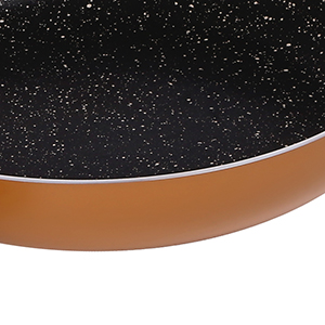 Prestige Omega Deluxe Non-Stick Cookware 3 Pc Set |PFOA Free 5-Layer Coating | Omni Tawa 25 cm | Fry Pan 24 cm | Kadai with Glass Lid 24 cm | Brown | Dishwasher Safe