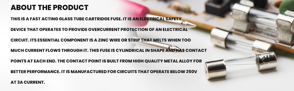 Electronic Spices 10a 250v 5mm X 20mm Fast Acting Glass Tube Cartridge Fuse Pack of 20pcs