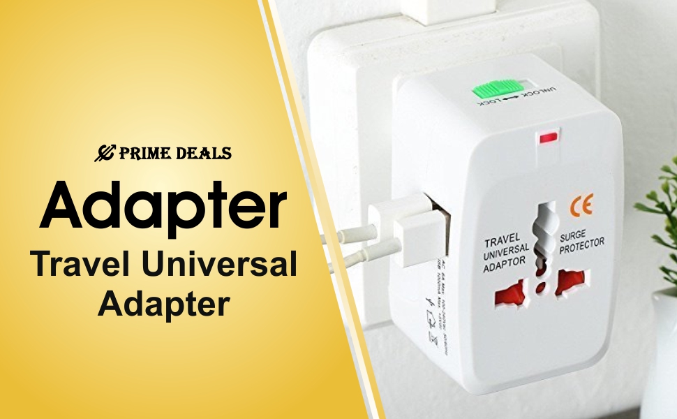 2 USB Universal Travel Adapter with Built in Dual USB Charger Ports Plug International Travel Adapter All in One Portable Travel Adapter