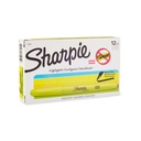 Sharpie Pocket Style Highlighters, Chisel Tip, Fluorescent Yellow, Box av 12