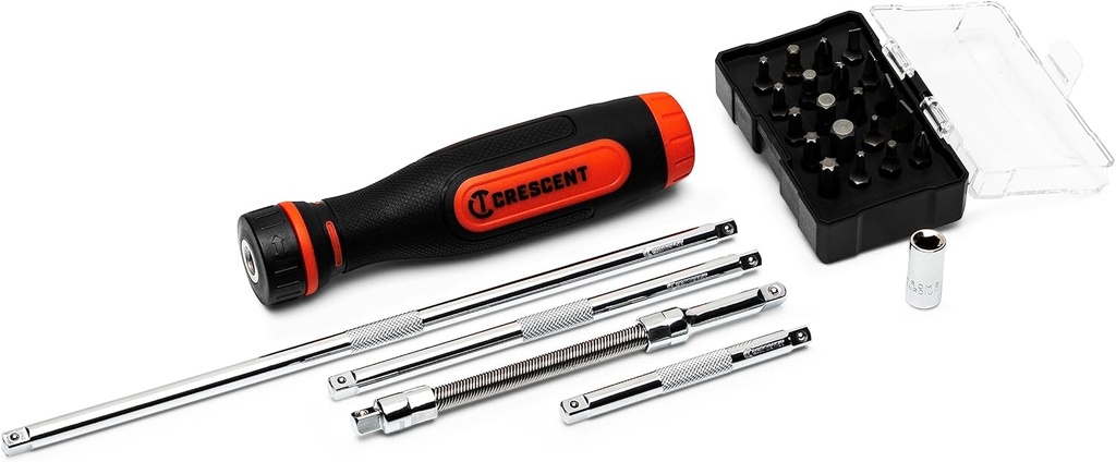 Crescent 26 Piece Ratcheting Bit Driver Set - CRBSDS26PC