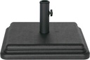 US Weight 40 Pound Umbrella Base - Weighted Umbrella base For Use With Patio Table – Heavy Duty Base- 4” Stem Accommodates 1”-1.5” Pole Sizes - Black