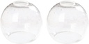Clear Seeded Glass Globe Lamp Shades Replacement Lampshade Cover with 1-5/8-inch for Wall Sconce Pendant Lighting G0091