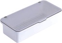 Flatware Tray with Lid,Silverware Tray Kitchen Cutlery Tray and Utensil Storage Container for Flatware and Silverware (White)
