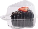Hinged, Clear Single-Slice Pie/Cake/Cheesecake Container (High Dome Lid) - 100 Pieces