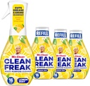 Mr. Clean Clean Freak Multi Surface Cleaning Spray, Deep Cleaning Mist Starter Kit and Refill Bundle, Lemon Zest Scent, 64 fl oz