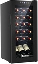 Winado 18 Bottle Compressor Wine Cooler Refrigerator w/Adjustable Temperature, Freestanding Compact Mini Wine Fridge with Digital Control & Removable Shelves