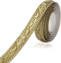 Flexible Molding Trim Self Adhesive, Crown Molding Ceiling, Wall Peel and Stick for Mirror Furniture Door Wardrobe Home Decor, 1.42 Inch x 16.4 Ft Gold