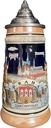 German Beer Stein Mug Prague Castle Emblem Oktoberfest Steins With Lid Easter Gifts For Men, Dad, Best Friend, Beer Enthusiast, Authentic Hand Engraved Collectible Souvenirs 0.5 Liter(DH)