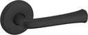 Baldwin 5112.Pass 5112 Passage Door Lever Set with 5075 Rose from The Estate Collection - Satin Black