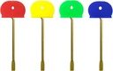 Bathroom/Bedrooom Door Key Emergency Key, Door Key Replacement Solid Key for Interior Door - 4 Pack (Gold with Cap)
