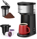 K Cup Coffee Maker. Pod Coffee Machine 14 Oz，Ground Coffee Maker. (Deep Black)