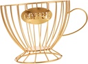 Mobestech Cup Holder Coffee Cup Fruit Basket Storage Organizer Iron Storage Rack Fruit Draining Holder for Kitchen