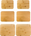 6 Pack Replacement Lid for Pyrex, Rectangle Wooden Storage Cover Lids Replacement for Pyrex (2) 7212-PC 11-Cup, (2) 7211-PC 6-Cup, and (2) 7210-PC 3-Cup（ Container Not Included）
