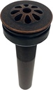 1-1/2" Daisy Drain for Copper Bathroom Sinks Non-Over Flow in Aged Copper