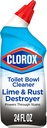 CLOROX Toilet Bowl Cleaner Lime & Rust Destroyer, Automatic Toilet Bowl Cleaner, Healthcare Cleaning and Industrial Cleaning, 24 Ounces (Pack of 1)
