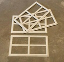 4 Amarr Stockton Short Panel Replacement Inserts for Amarr Garage Door Grilles White 18.5" x 11" Mullion Trim ONLY FITS Amarrs & Pella Garage Doors