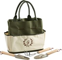 Personalization Universe Floral Wreath Personalized Garden Tote and Tools
