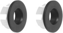 2 Pack Sink Overflow Ring Matte Black Bathroom Vanity Sink Overflow Cover Insert in Round Trim Cap Brass Material
