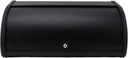 Marhynchus Bread Box Bread Bin Bread Container Black Frosted Iron Keep Freshness Storage for Cakes Pastries Donuts Biscuits Cutlery Bottles