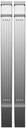 6 1/4"W x 90"H x 2 1/2"P Fluted Pilaster w/Plinth Block (Set of 2)