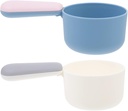 FRCOLOR 2pcs Pet Feeding Scoops Durable Plastic Dog Food Spoons for Easy Serving and Stirring Lightweight Design for Cats and Dogs