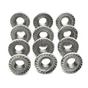 FullerKreg M4 x 0.7mm 304 Stainless Steel Serrated Hex Flange Lock Nuts （100 Pcs）