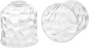 Kira Home 5" Petit Clear Water Glass Shades, Pendant/Bathroom Light Globes Replacement Glass, 1-5/8" Fitter Opening for Threaded Medium Base Socket, 2-Pack