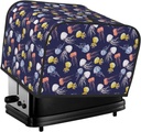 Oven Cover Kitchen Bread Machine Protector,4 Slice Toaster Cover For Home,Fingerprint Coaster Cover,Kitchen Small Appliance,Colorful Jellyfish