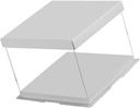 Hemoton Cake Box Plastic Bakery Packaging for Desserts for Home Cake Shops and Events Easy Assembly Design White