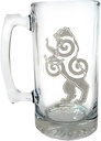 Lyoncraft LSBR01 26 oz Celtic Bear Engraved Stein Glass