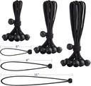 30PCS of 3 Sizes Ball Bungee Cords, 6, 9, 11 Inch Tarp Canopy Bungee Balls, Heavy Duty Tie Down Cord for Shelter, Gazebo, Camping, Tent, Cargo, Holding Wire and Hoses (Ball Size 1 inch)