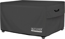 ULTCOVER Rectangular Gas Fire Pit Table Cover 52x34 inch Waterproof Heavy Duty Firepit Cover, Black