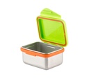 Kid Basix Safe Snacker, Reusable Stainless Steel Lunchbox Container for Kids & Adults, Reusable Food Container, BPA Free, Dishwasher Safe, 7oz Lime
