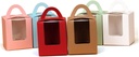20 Pack Cupcake Window Boxes with Cardboard Inserts Compact and Portable Bakery Display Boxes