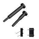 Dawn Railing 20 Pairs Cable Railing Hardware Kit Invisible Stainless Steel Cable Railing System for 1/8" Cable, Upgraded Hidden Swage Tensioner Turnbuckle for Deck Stair Metal Wood Post （Black）