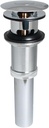 Keeney Universal Button Bathroom Sink Drain with Overflow, Polished Chrome