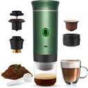 Portable Electric Espresso Machine, Portable Coffee Maker for Travel, Self-Heating Car Espresso Maker, Compatible with Ground Coffee & NS Capsule for Camping, RV, Travel, Office