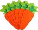 6pcs Easter Cute Carrot Cutlery Bags for Forks and Spoons Adorable Tableware Holders for Dinner Table Decor for Family Gatherings and Festive Occasions