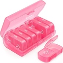 AUVON XL Weekly Pill Organizer 2 Times a Day, AM PM Pill Case with One-Side Large Opening for Easy to Use, Pill Box 7 Day Travel Medication Organizer for Medications, Vitamins, Fish Oils, Supplements