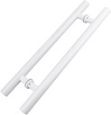 Interior External Barn Door Handle, Modern Round H Shaped Sliding Barn Door Handle Set Double Sided Easy Installation Classic Design for Single Door