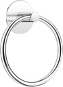 No Drilling 3M Self Adhesive Towel Ring with Extra Strong Nail-Free Glue, Stainless Steel Towel Holder, Bathroom and Kitchen Towel Rack (Chrome)