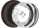 Passage Round Crystal Door Knobs Venetian Bronze Round Rosette