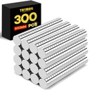 TRYMAG Small Round Magnets, 300Pcs, 8x2mm - Disc Magnets for Whiteboard, Fridge, Office, Hobbies, Crafts and Dry Erase Board